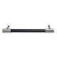 Black Silver Medium Cylinder Glass Door Handles